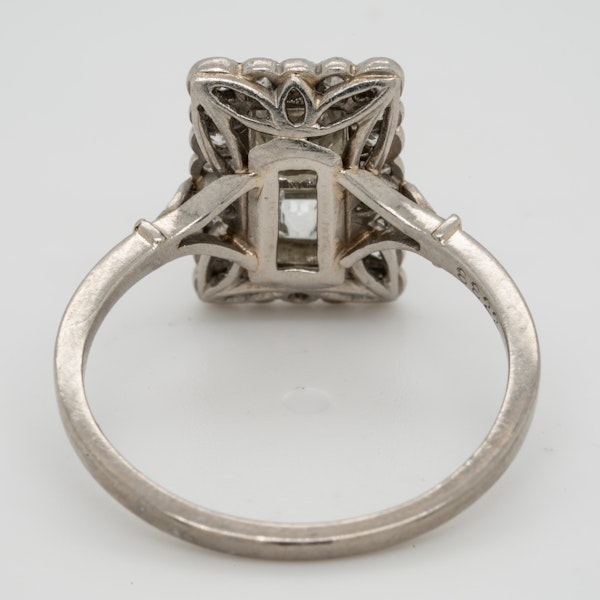 Art deco square cushion cut diamond ring  DBGEMS - image 3