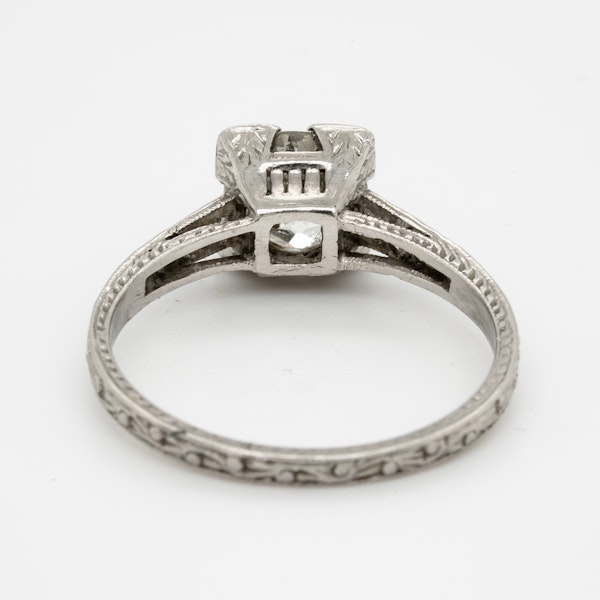 Art Deco Geometric Diamond Engagement Ring  DBGEMS - image 4