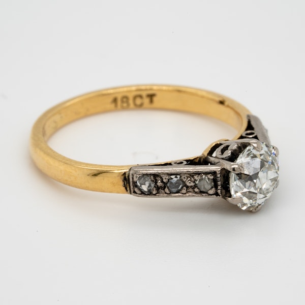 Antique Diamond Solitaire Engagement Ring  DBGEMS - image 2