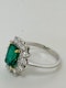 18K white gold 1.92ct Natural Emerald and 0.96ct Diamond Ring - image 2