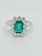 18K white gold 1.92ct Natural Emerald and 0.96ct Diamond Ring - image 5
