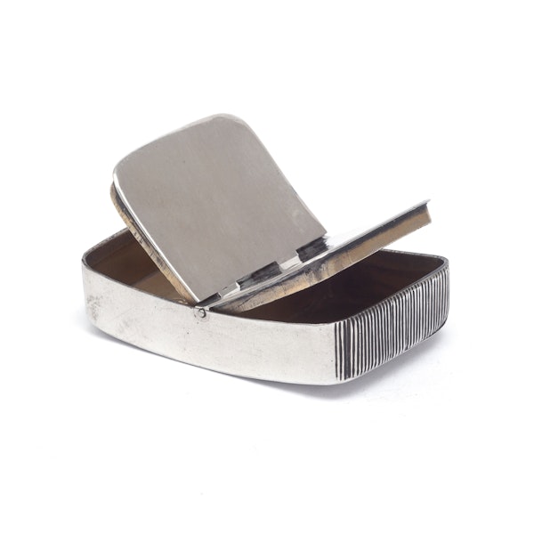 An antique silver double snuff box and striker - image 4
