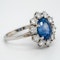 A Sapphire and Diamond Cluster Ring Offered by The Gilded Lily - image 2