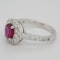 Ruby and diamond cluster ring - image 3