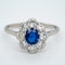 Edwardian sapphire and diamond cluster ring - image 1