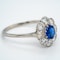 Edwardian sapphire and diamond cluster ring - image 2