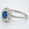 Edwardian sapphire and diamond cluster ring - image 3