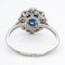 Edwardian sapphire and diamond cluster ring - image 4