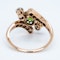 Demantoid green garnet and  diamond crossover ring. - image 4