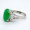 Jade and diamond baguettes ring with certificate - image 2
