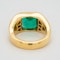 1960s Emerald and diamond ring with triangular diamond shoulders - image 4