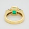 Emerald and diamond  3 stone ring - image 4