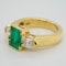 Emerald and diamond  3 stone ring - image 3