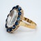 Moonstone and sapphire cluster ring - image 3