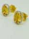 18K yellow gold, 7.16ct Natural Yellow Sapphire and 0.36ct Diamond Earrings - image 2