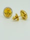 18K yellow gold, 7.16ct Natural Yellow Sapphire and 0.36ct Diamond Earrings - image 3