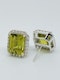 18K White gold 14.00ct Natural Green Tourmaline and 0.40ct Diamond Earrings - image 2
