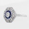 White Gold, Diamond and Sapphire Ring - image 2