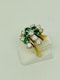 18K yellow gold Natural Emerald and Diamond Ring - image 2