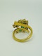 18K yellow gold Natural Emerald and Diamond Ring - image 4