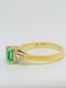 18K yellow gold 0.90ct Natural Emerald and 0.20ct Diamond Ring - image 2