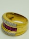 18K yellow gold 1.00ct Natural Ruby and 0.20ct Diamond Ring - image 3