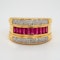 18K yellow gold 1.00ct Natural Ruby and 0.20ct Diamond Ring - image 1