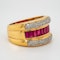18K yellow gold 1.00ct Natural Ruby and 0.20ct Diamond Ring - image 4