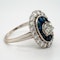18K white gold 1.00ct Natural Blue Sapphire and 1.25ct Diamond Ring - image 6