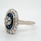 18K white gold 1.00ct Natural Blue Sapphire and 1.25ct Diamond Ring - image 7