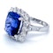 18K white gold 9.09ct Natural Blue Sapphire and 1.50ct Diamond Ring - image 2