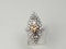 2.60ct cognac diamond and pair shaped diamond navette ring  DBGEMS - image 2