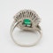 Emerald and diamond fancy cluster ring in platinum - image 4