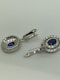 18K white gold 1.62ct Natural Blue Sapphire and 2.32ct Diamond Earrings - image 3