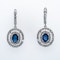 18K white gold 1.62ct Natural Blue Sapphire and 2.32ct Diamond Earrings - image 4