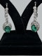 18K white gold 5.00ct Natural Emerald and 1.25ct Diamond Earrings - image 2