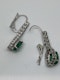 18K white gold 5.00ct Natural Emerald and 1.25ct Diamond Earrings - image 4
