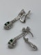 18K white gold 1.25ct Natural Emerald and 2.00ct Diamond Earrings - image 3