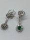 18K white gold 1.25ct Natural Emerald and 2.00ct Diamond Earrings - image 4