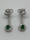 18K white gold 1.25ct Natural Emerald and 2.00ct Diamond Earrings - image 5