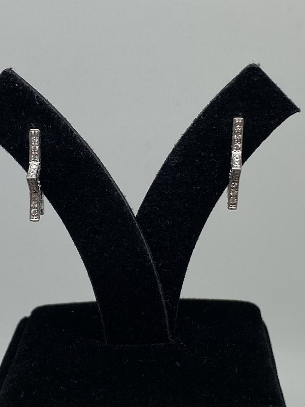18K white gold 0.50ct Diamond Earrings - image 5