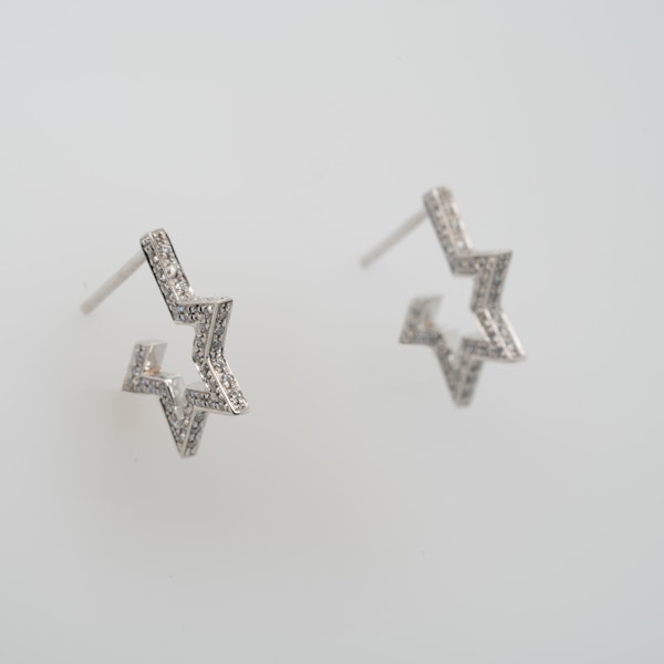 18K white gold 0.50ct Diamond Earrings - image 8