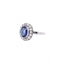 Art Deco Platinum, Diamond and Sapphire Ring - image 2