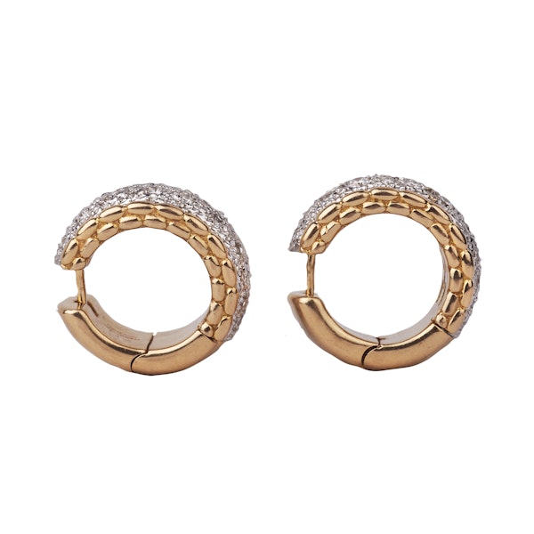 Gold Diamond Earrings - image 2