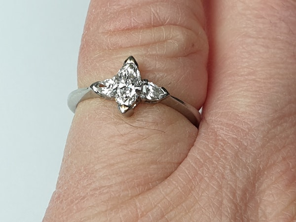 Marquise and pear shaped diamond engagement ring  DBGEMS - image 2