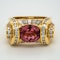 Pink tourmaline and diamonds fancy cocktail ring - image 1