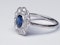 Antique sapphire and diamond cluster engagement ring - image 3