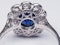 Antique sapphire and diamond cluster engagement ring - image 5