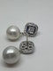 18K white gold Pearl, Diamond and Natural Blue Sapphire Earrings - image 3