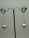 "Boodles" 18K white gold Diamond and Pearl Earrings - image 2